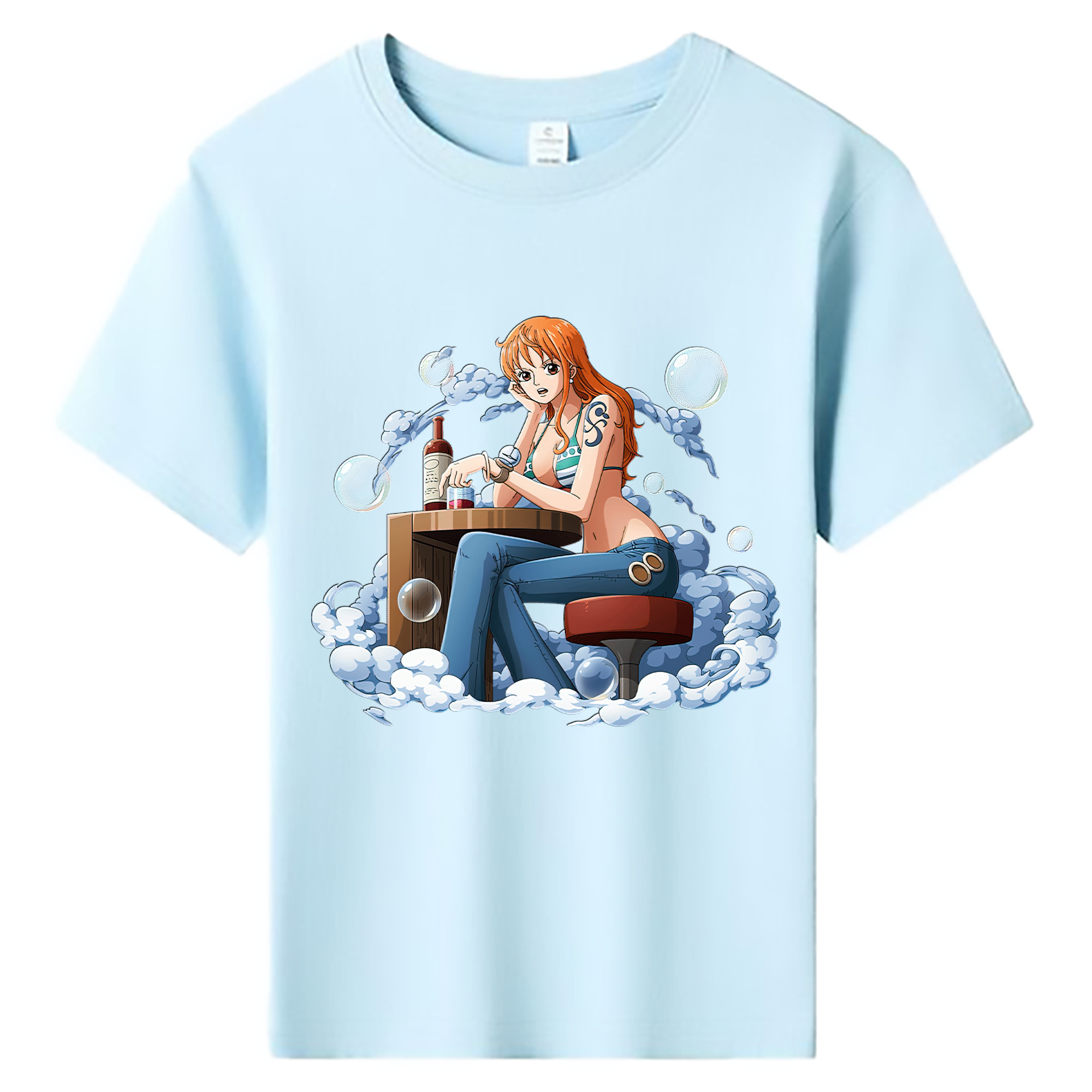 （画像用） ワンピース ナミ ONE PIECE Nami 綿100％キッズTシャツ（フロントプリント）